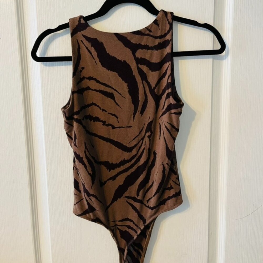 Brown Zebra Print Bodysuit